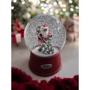 2021 Black African American Santa Claus‎ Snowglobe Musical Christmas Holiday